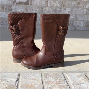 Brown girls boots size 2m